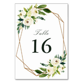 Geometrisk blommigt för elfenbensvit vattenfärg br bordsnummer