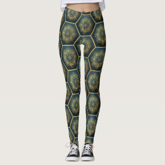 Geometrisk Blommigt Leggings