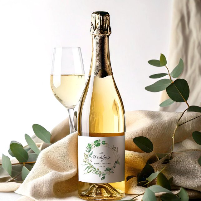 Geometrisk blomstergrön krans bröllop (Skapare uppladdad)