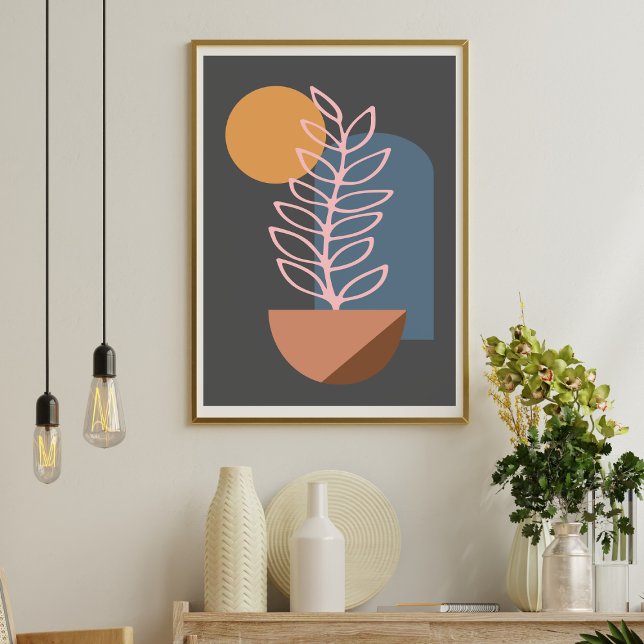 Geometrisk botanisk konst av jordnära Abstrakter i Poster (Skapare uppladdad)