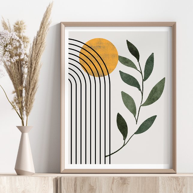 Geometrisk botanisk konst med minimal Abstrakt Poster (Skapare uppladdad)