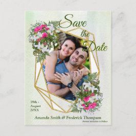 Geometrisk bukett med guldglitter Blomsterbukett S Meddelande Vykort