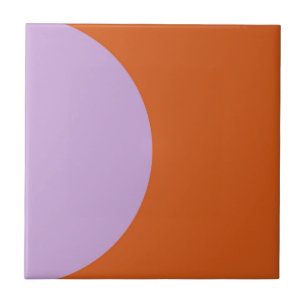 Geometrisk cirkel för modern Abstrakt Lila och Ora Kakelplatta