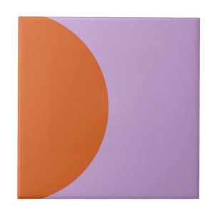 Geometrisk cirkel för modern Abstrakt Lila och Ora Kakelplatta