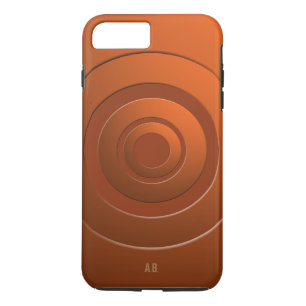 Geometrisk cirkel Modern Orange med valfritt Initi