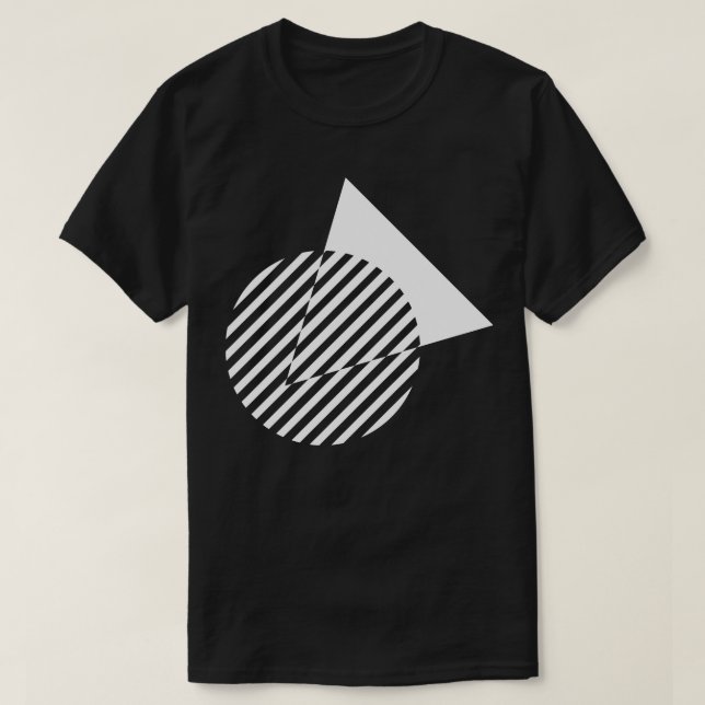 geometrisk cirkel- och triangeldesign t shirt (Design framsida)