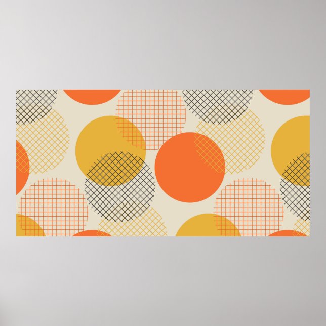 Geometrisk cirkel sömlös mönster poster (Framsidan)