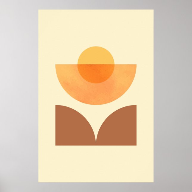 Geometrisk cirkelartikel av skandinavisk Abstrakt Poster (Framsidan)