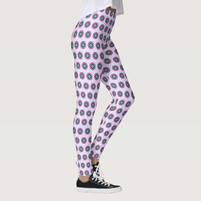 Geometrisk cirkelbindning - Aktiverade Snyggtar Leggings (Höger)