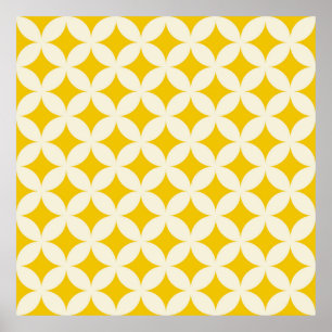 Geometrisk cirkelform skarvlös mönster-rak poster