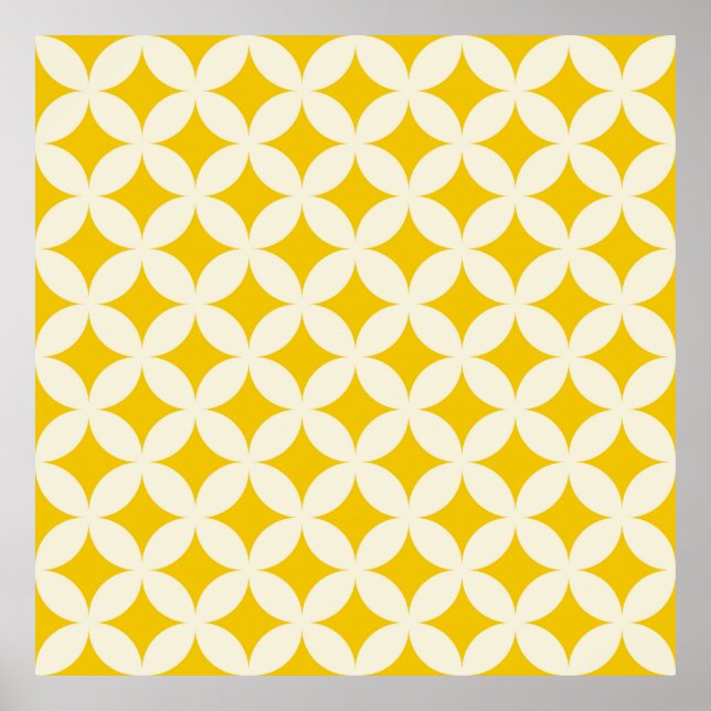 Geometrisk cirkelform skarvlös mönster-rak poster (Framsidan)