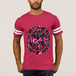 Geometrisk Cirkelskrifttryck Grafisk T-Shirt
