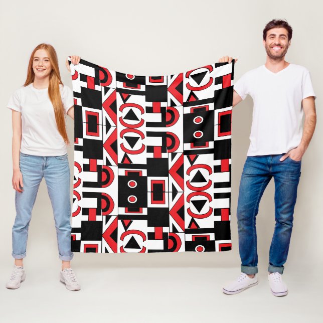 Geometrisk Contemporary för modern Abstrakt i mitt Fleecefilt (På plats)