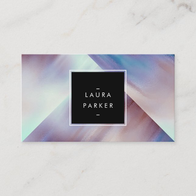 Geometrisk Contemporary i modern vattenfärg Visitkort (Framsida)