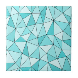 Geometrisk cyan Triangles Modern keramik Tile Kakelplatta