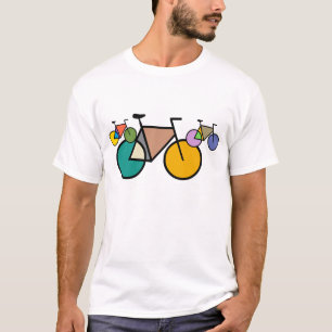 Geometrisk cykelkonstT-tröja T-shirt
