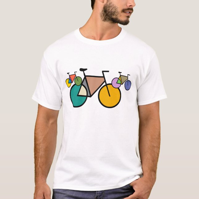 Geometrisk cykelkonstT-tröja T-shirt (Framsida)