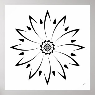 Geometrisk Daisy II, Poster