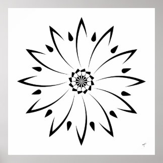 Geometrisk Daisy II, Poster