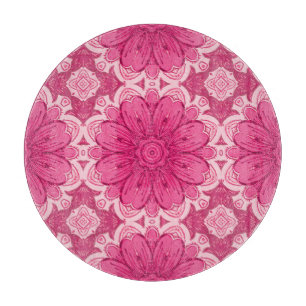 Geometrisk Daisy Mönster i Coral och Pastel Rosa
