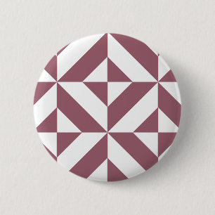 Geometrisk dekokub Mönster i plum Knapp