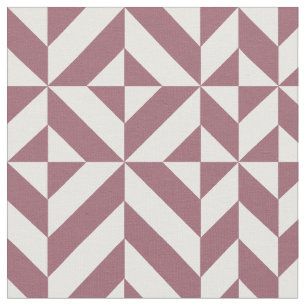 Geometrisk dekokub Mönster i plum Tyg