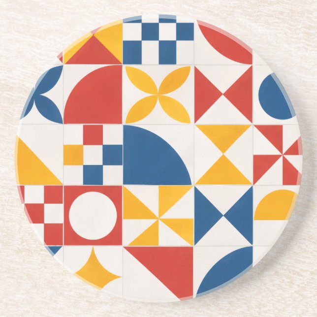 Geometrisk dekorativ kakelsamling underlägg (Framsidan)