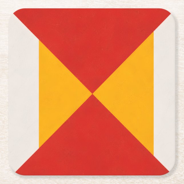 Geometrisk Dekorativ Underlägg Papper Kvadrat (Framsidan)
