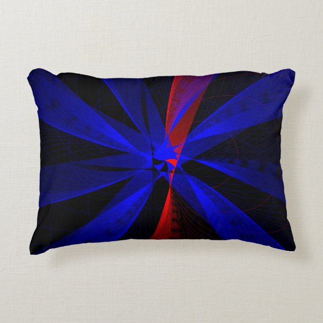 Geometrisk dekorfärg för blåbär i Abstrakten Färg Prydnadskudde (Framsidan)