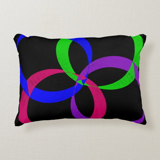 Geometrisk dekorfyllning för multiväxel i Färg Prydnadskudde (Framsidan)