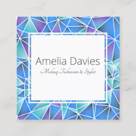 Geometrisk deppighet och lila fyrkantigt visitkort