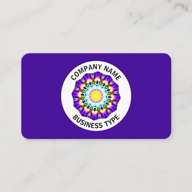 Geometrisk design 070714(01) - Lila #3B0094 Visitkort (Framsida)