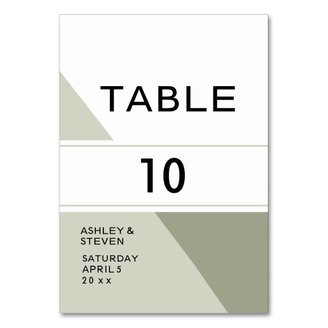 Geometrisk design bordsnummer (Framsidan)