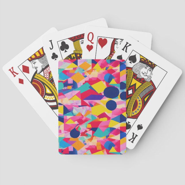Geometrisk design casinokort (Baksidan)