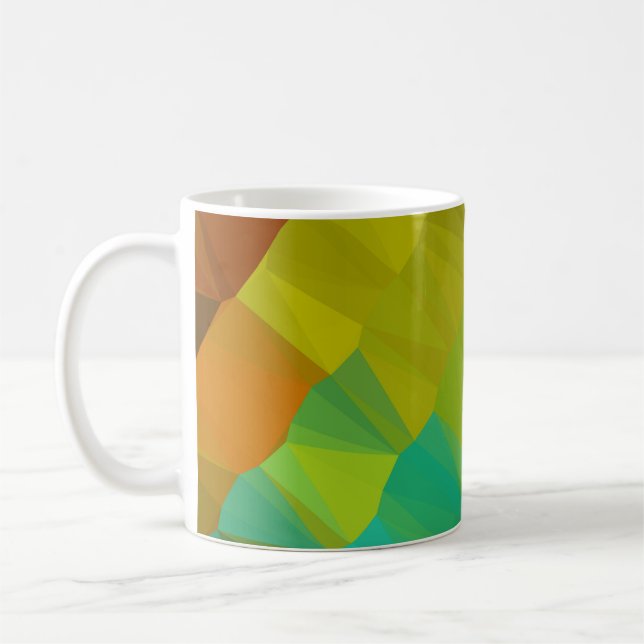 Geometrisk design. Färggradientbakgrund. Ge Kaffemugg (Vänster)