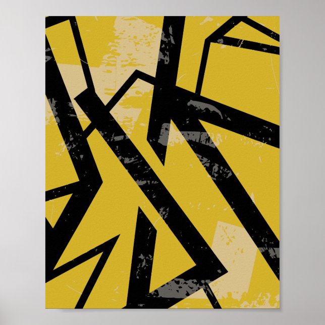 Geometrisk design för Abstrakten Grunge Poster (Framsidan)