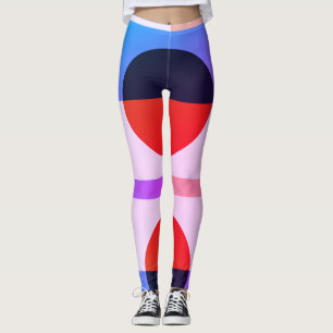 Geometrisk design för flera Färger i abstrakt Leggings