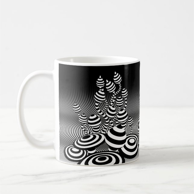 Geometrisk design för kaffekaffe Mugg Magiska svam (Vänster)