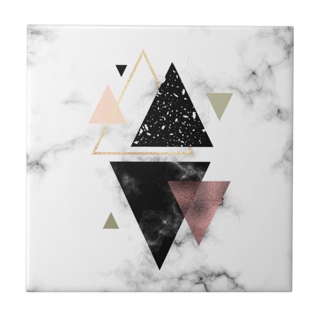 Geometrisk design för metallmarmor kakelplatta (Framsidan)