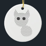 Geometrisk design för prydnadskatter julgransprydnad keramik<br><div class="desc">Ett vackert kattdjur jag stöter på dagligen nära min bostad.</div>