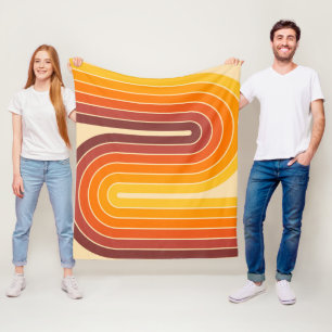 Geometrisk design för Retro Vintage Stil Fleecefilt