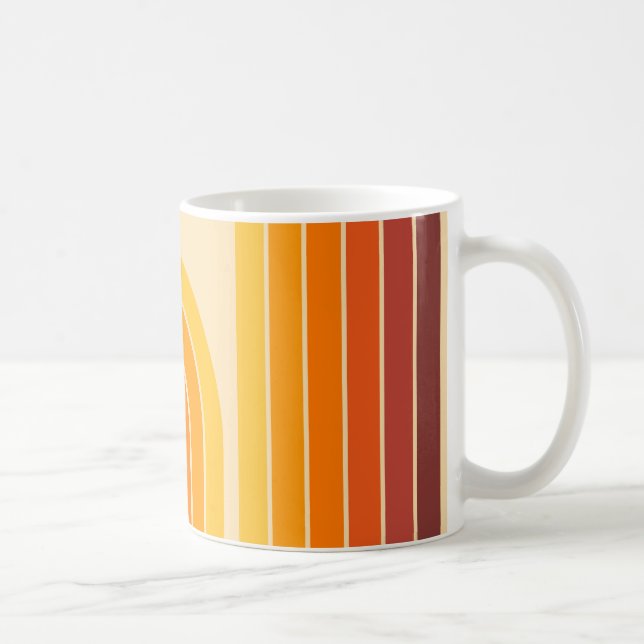 Geometrisk design för Retro Vintage Stil Kaffemugg (Höger)