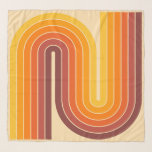 Geometrisk design för Retro Vintage Stil Sjal<br><div class="desc">70-talets retro Vintage Stil Geometric Design i brun Orange och Gult.</div>