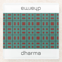 Geometrisk design Glass Underlägg