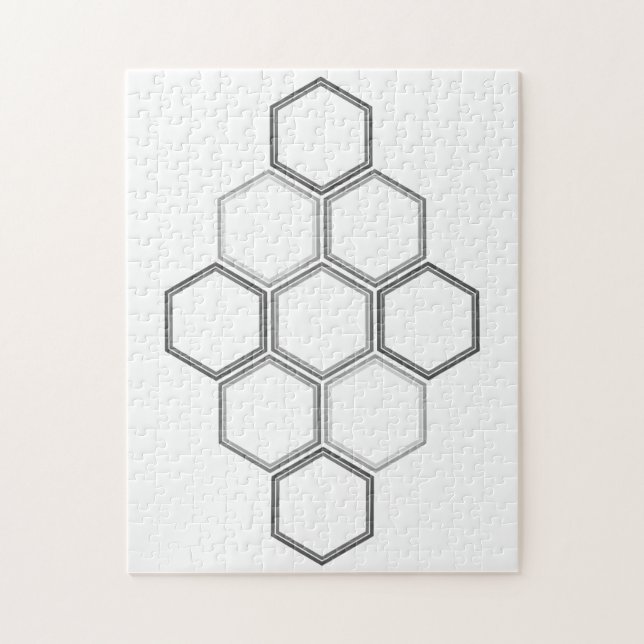 Geometrisk design, Hexagon Mönster Puzzle Pussel (Vertikal)