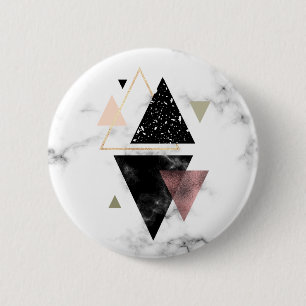 Geometrisk design i Metall Knapp