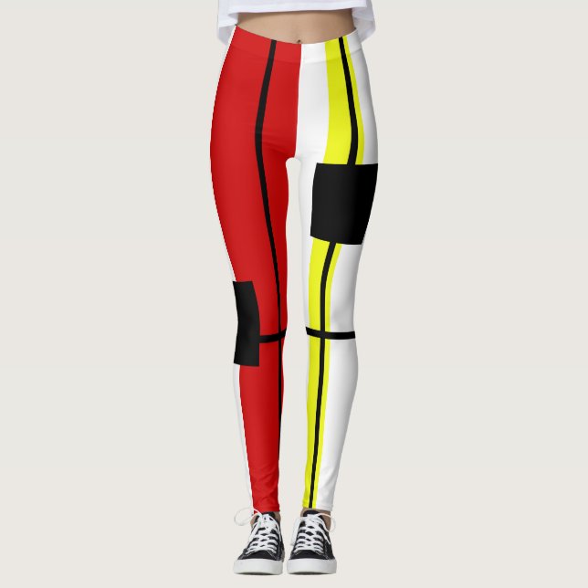 Geometrisk design leggings (Framsida)