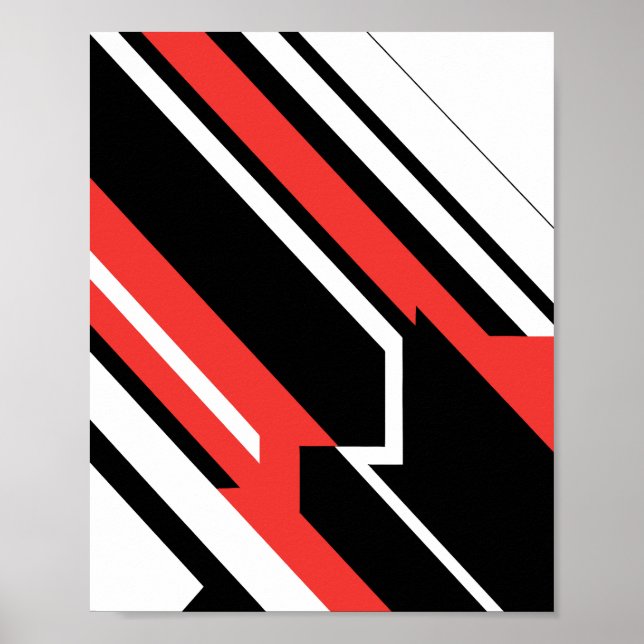 Geometrisk design med höga kontrastfärger poster (Framsidan)