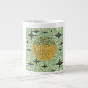 Geometrisk design med två ton vid mitten av århu jumbo mugg