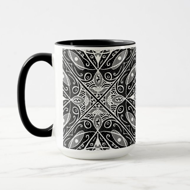 Geometrisk design mugg (Vänster)